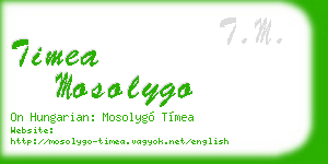 timea mosolygo business card